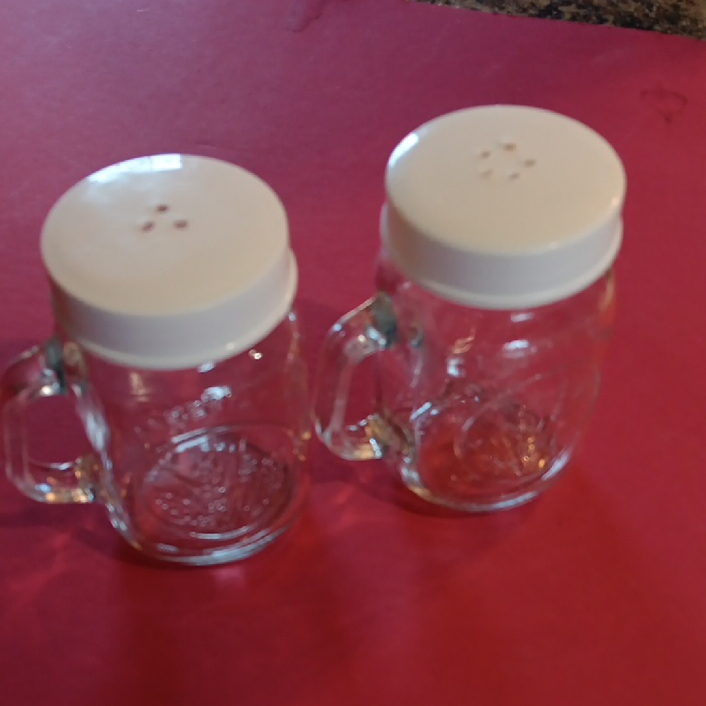 Clear Glass Mason Jar Salt and Pepper Shakers